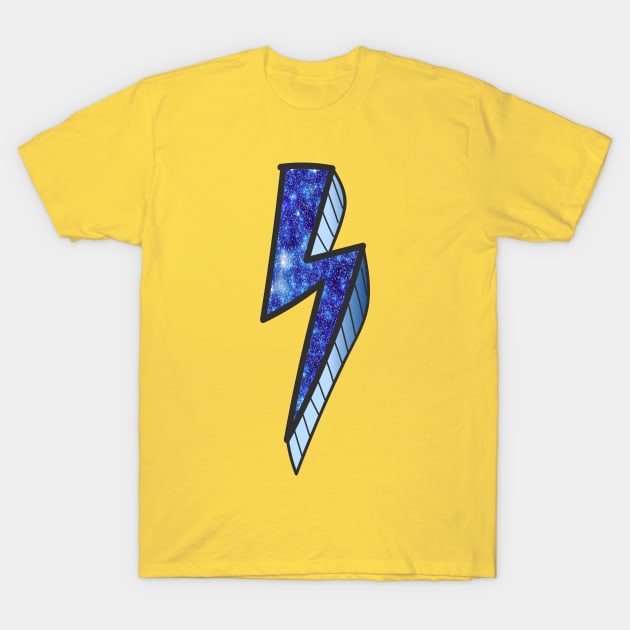 Galaxy Lightning Bolt T-Shirt by LisaLiza